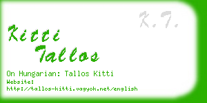 kitti tallos business card